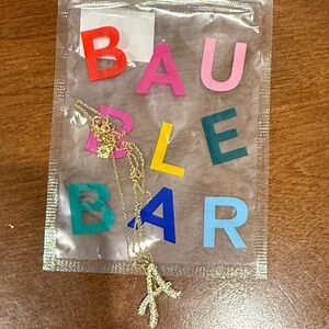 BaubleBar Gold Initial Pendant Necklace A